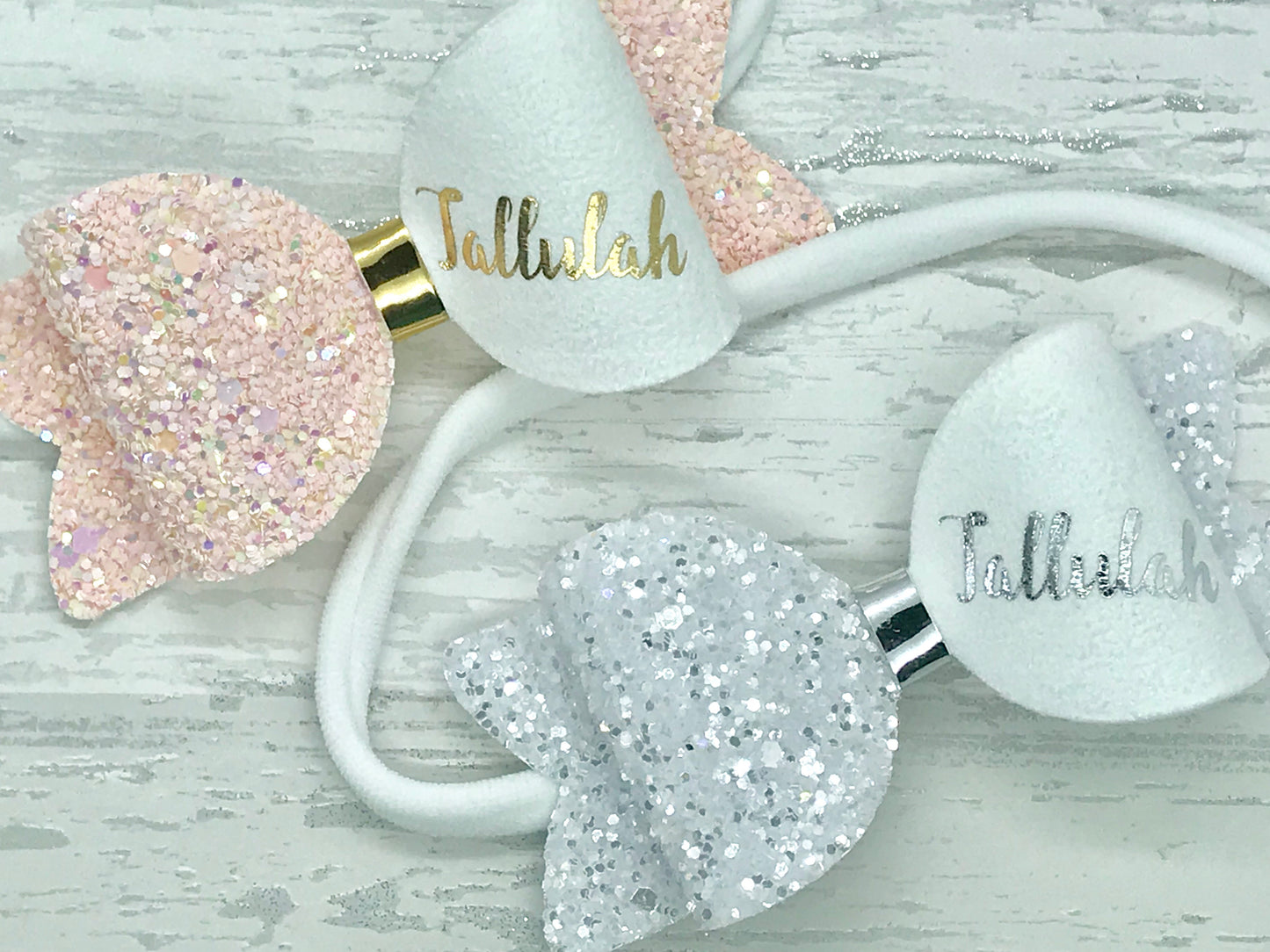 Small Personalised Hair Bow, Personalised School Bows - Flutterbye Bowtique