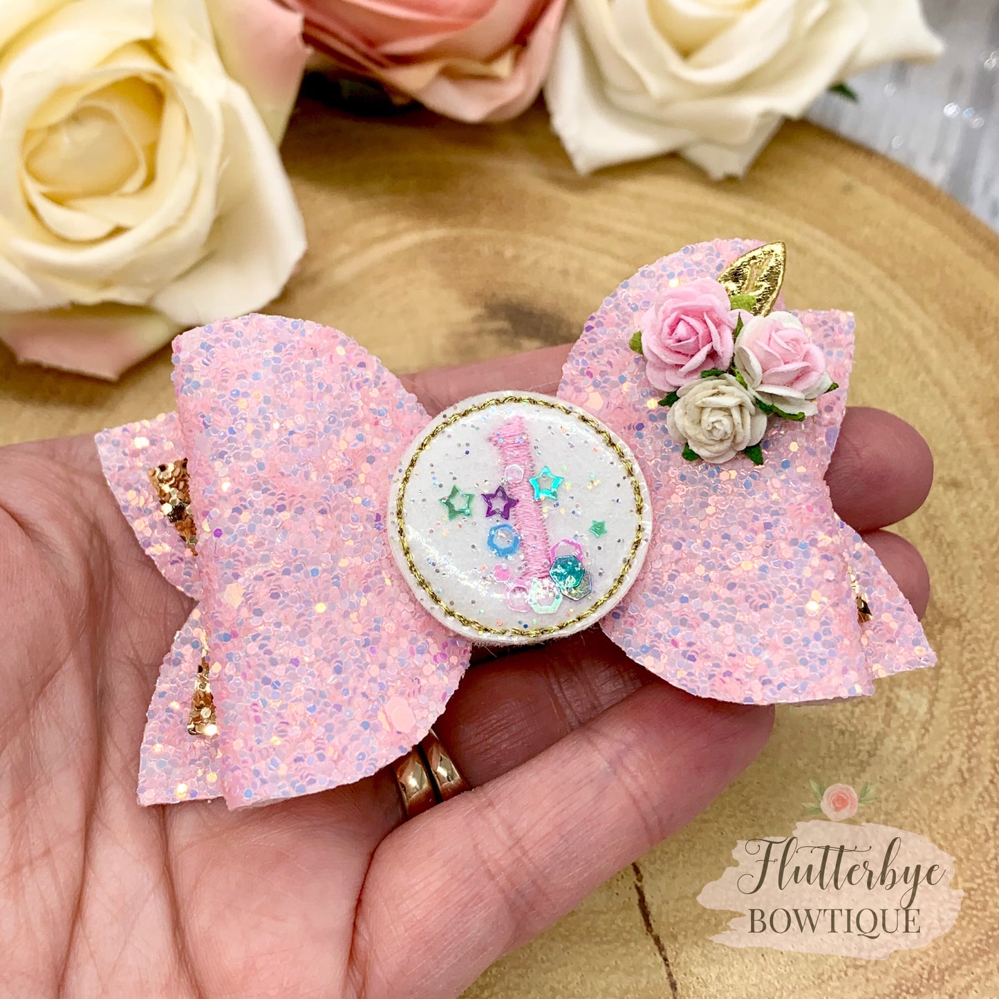 New Shaker Birthday Crown and Badge, Cake Smash Props - Flutterbye Bowtique
