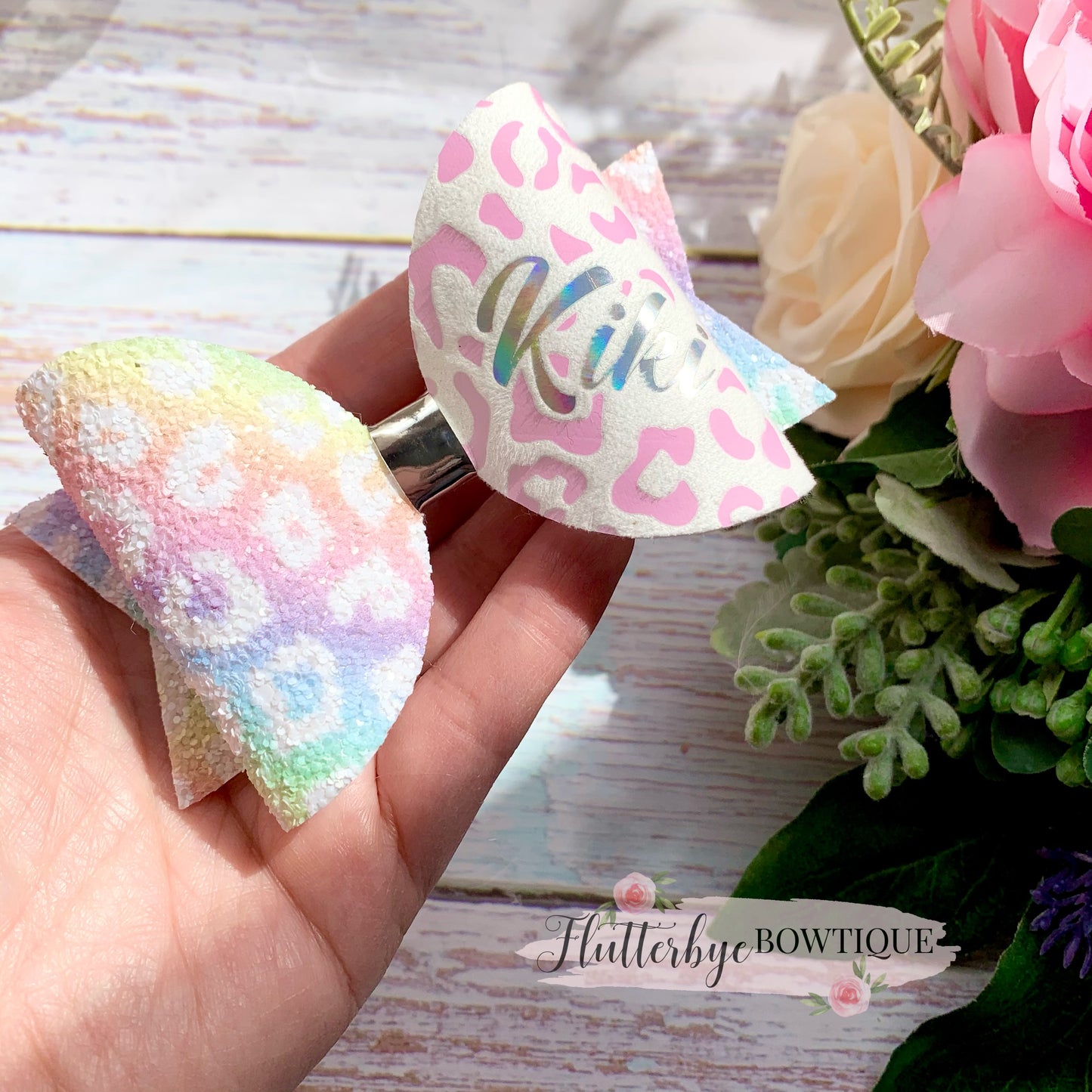 Magic Light Reactive Leopard Print Bow