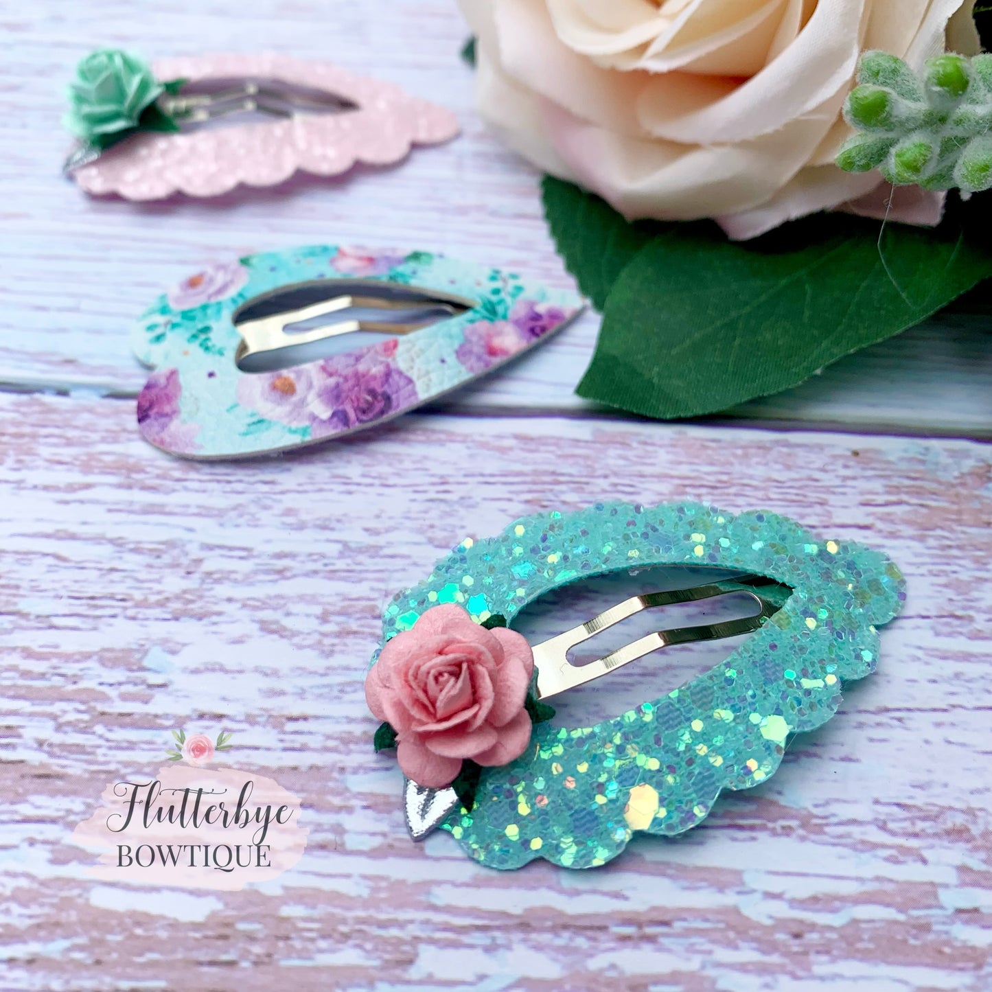 Dino Florals Clip Set