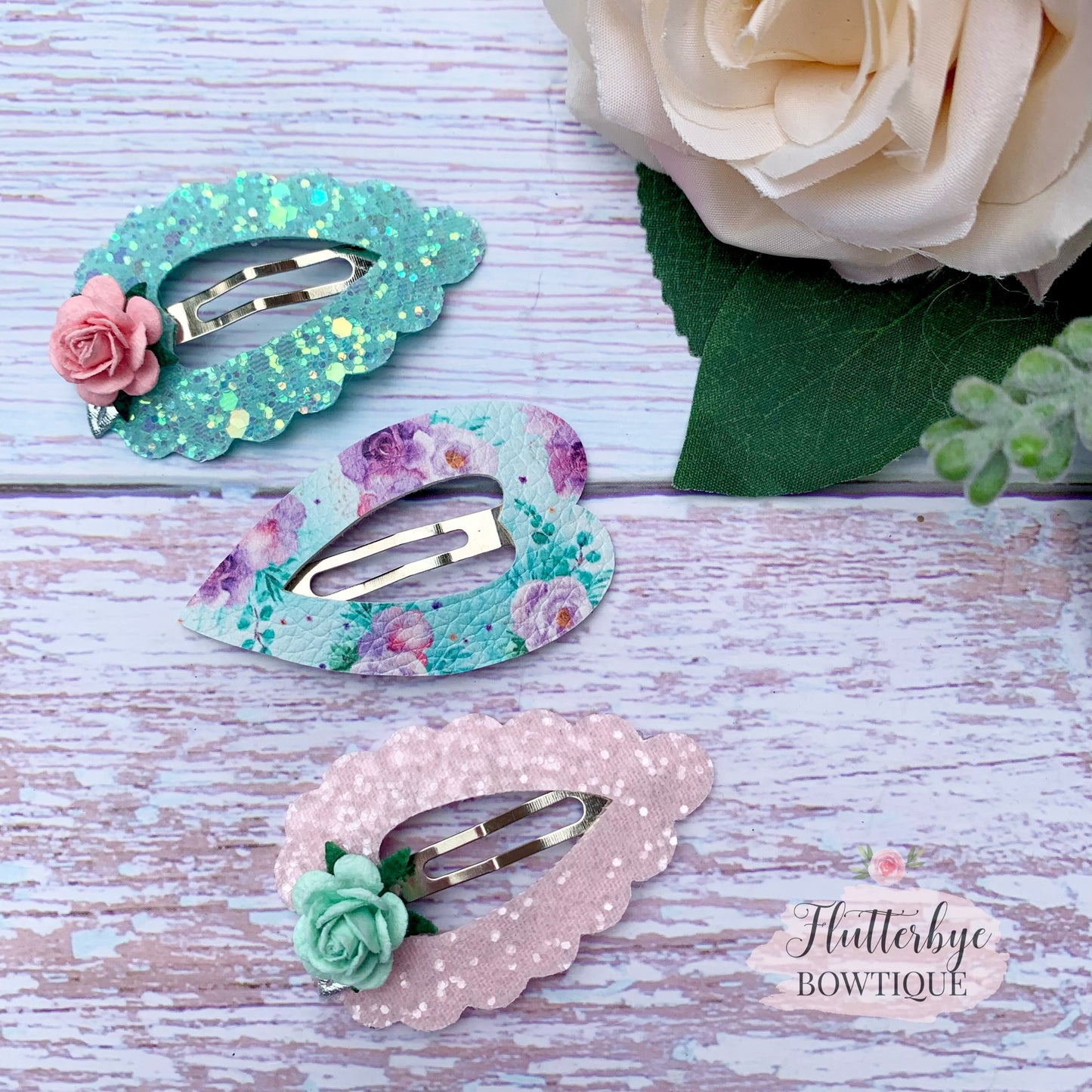 Dino Florals Clip Set