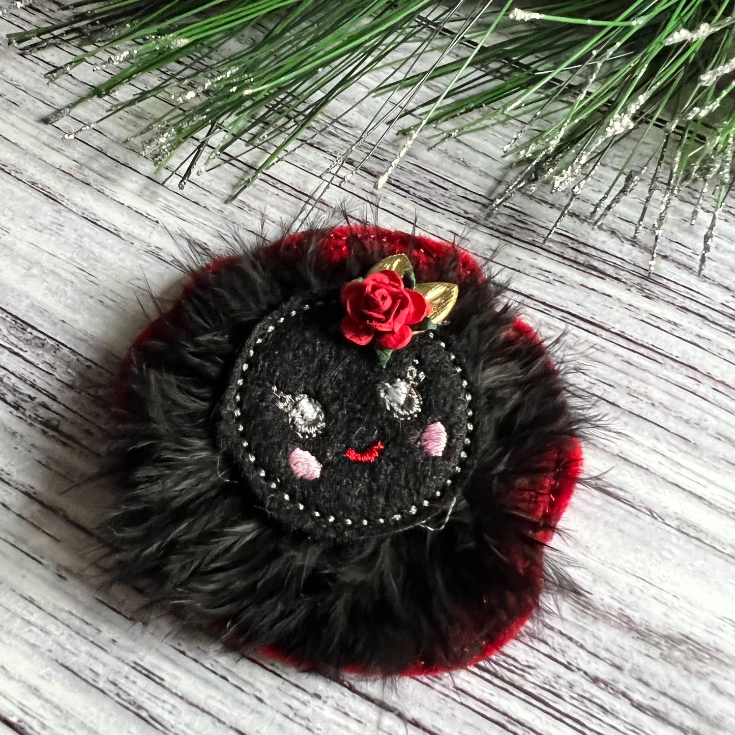 Poppy Fluff Tum Remembrance Hair clip, Lest we forget broach