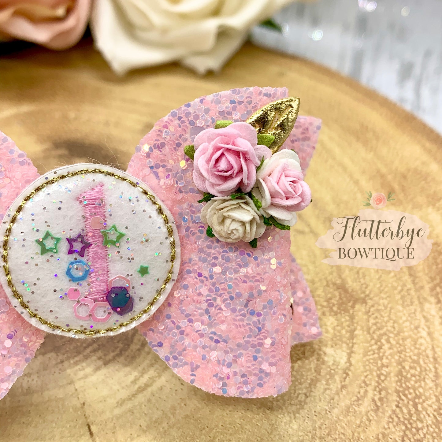 New Shaker Birthday Crown and Badge, Cake Smash Props - Flutterbye Bowtique