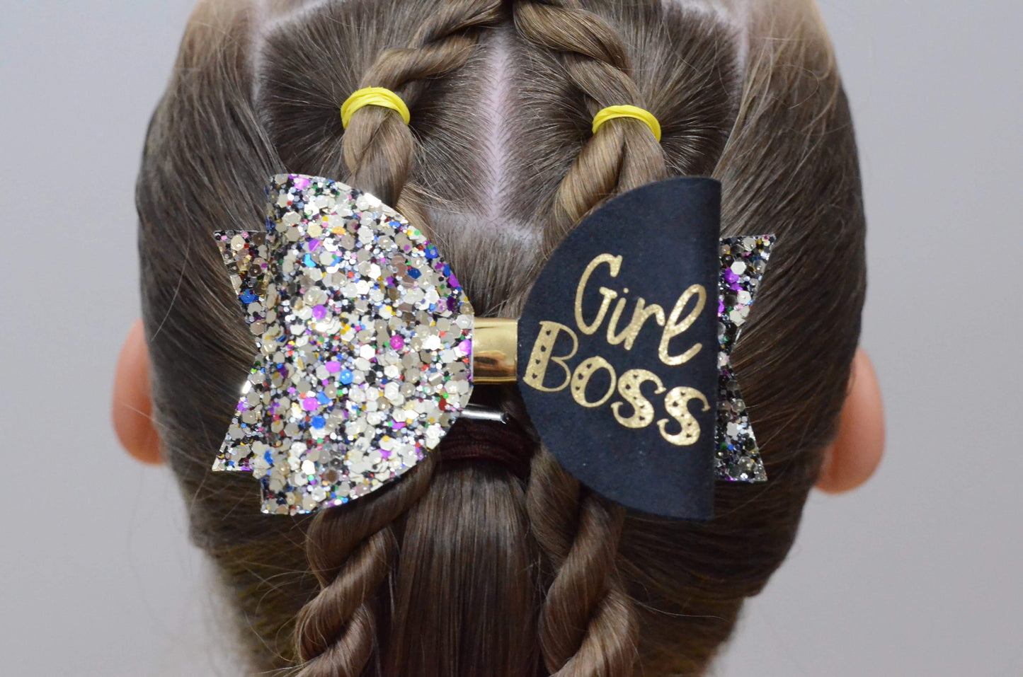 Girl Boss Bow, Mini Boss Hair Bow - Flutterbye Bowtique