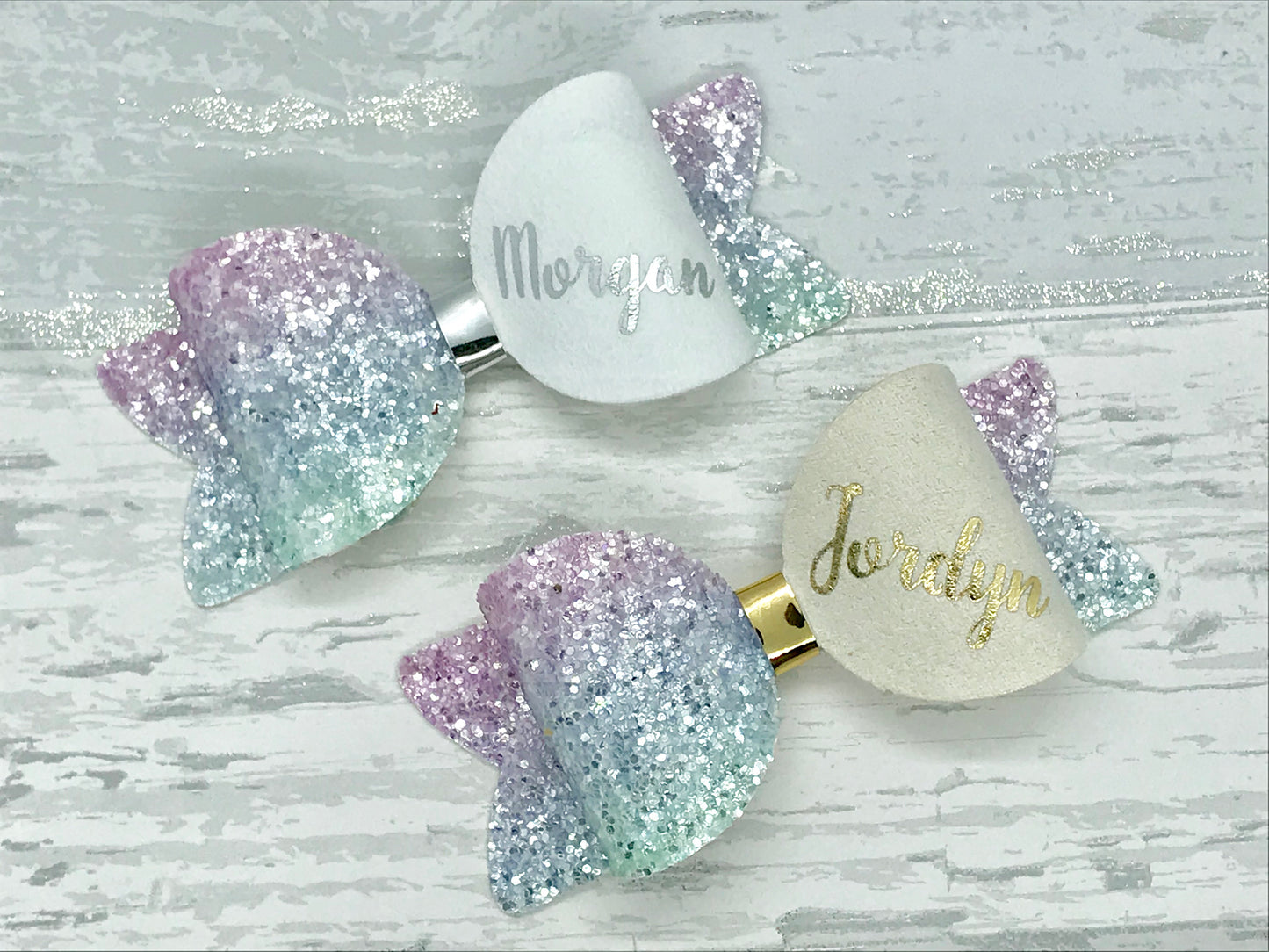 Small Personalised Hair Bow, Personalised School Bows - Flutterbye Bowtique