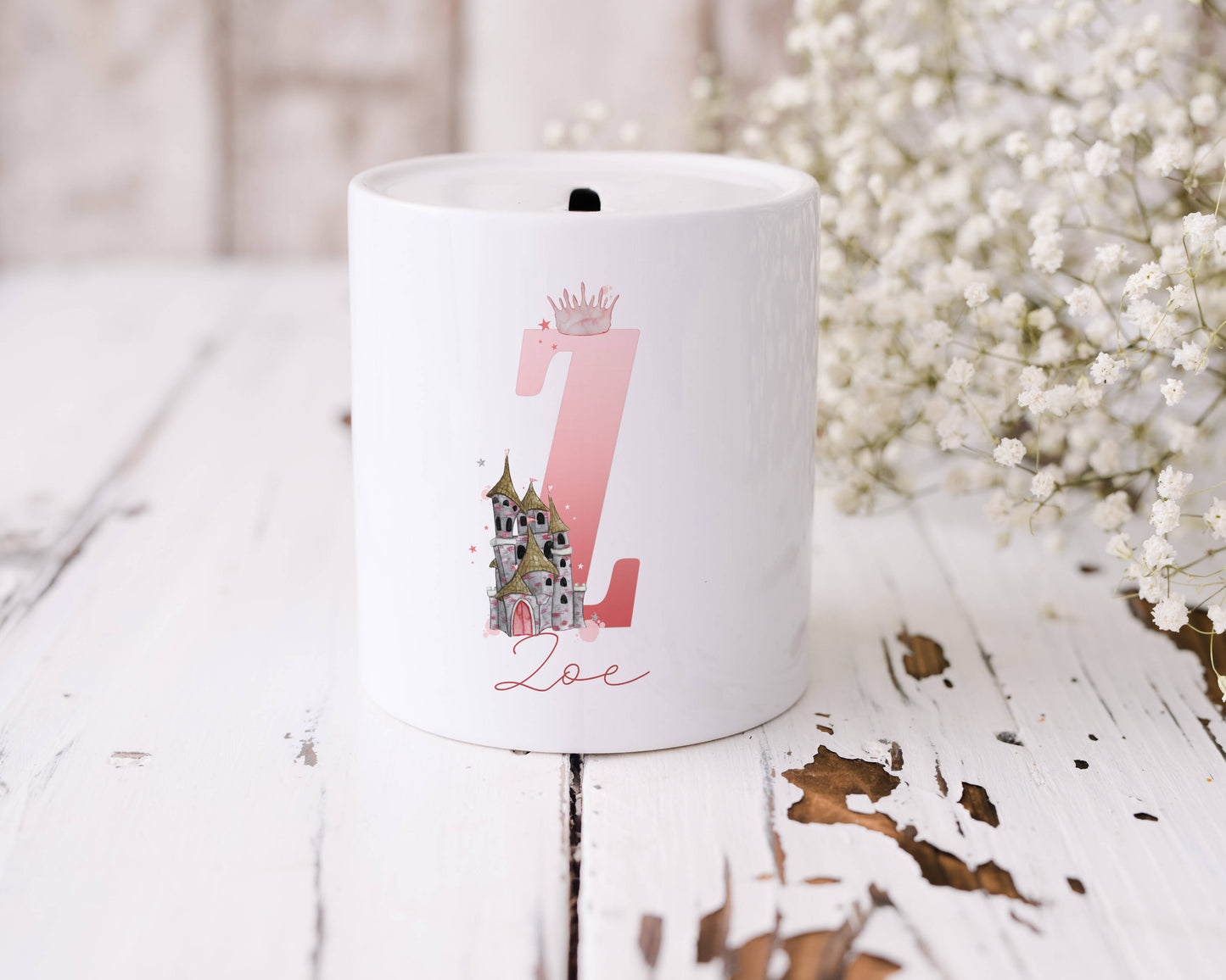 Personalised Princess Initial Money Box