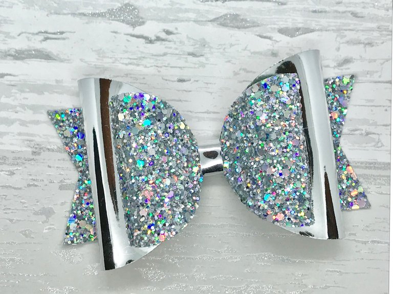 Holographic Double Bow - Flutterbye Bowtique
