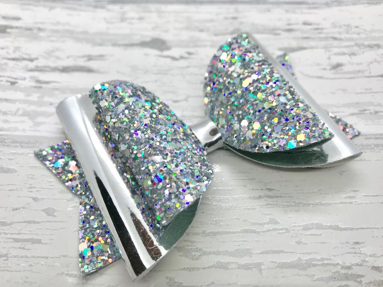 Holographic Double Bow - Flutterbye Bowtique