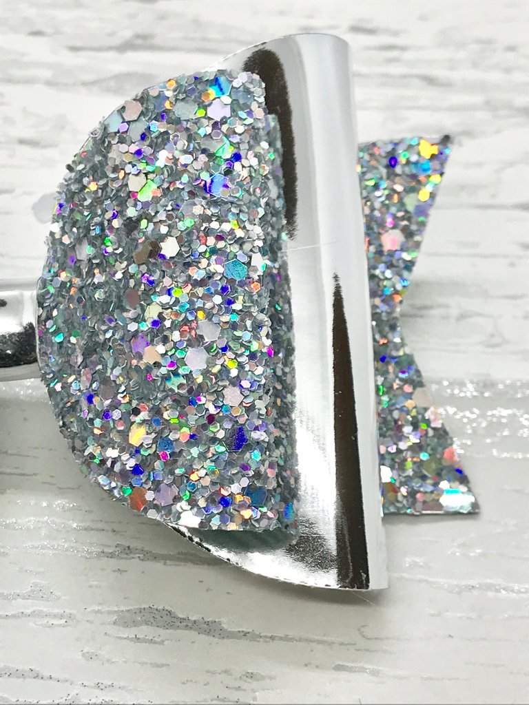 Holographic Double Bow - Flutterbye Bowtique
