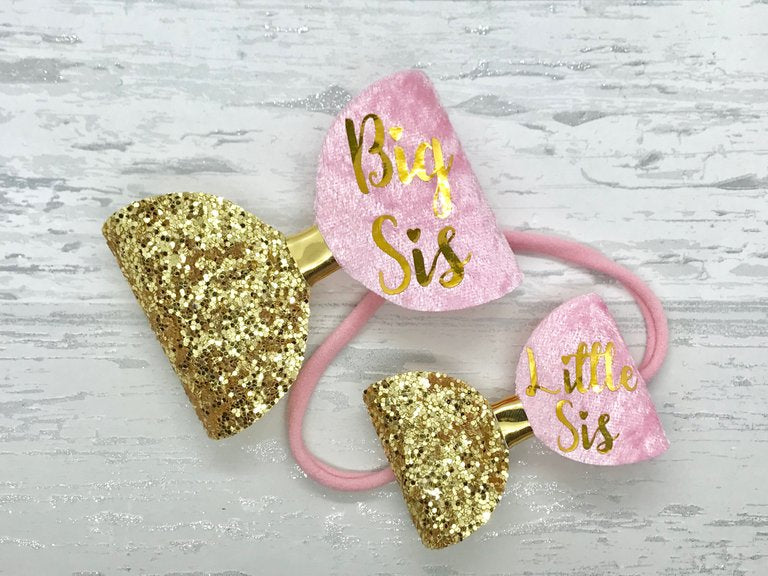 Matching Sister Set, Big Sis, Little Sis - Flutterbye Bowtique