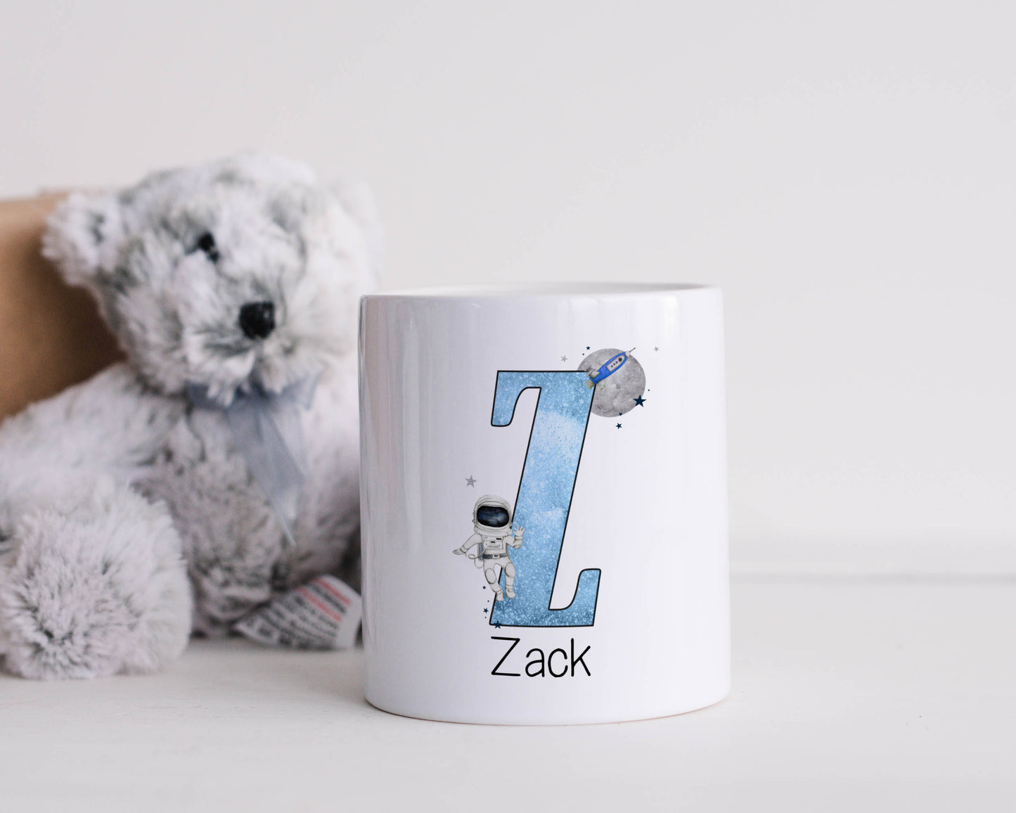 Personalised Spaceman Initial Money Box
