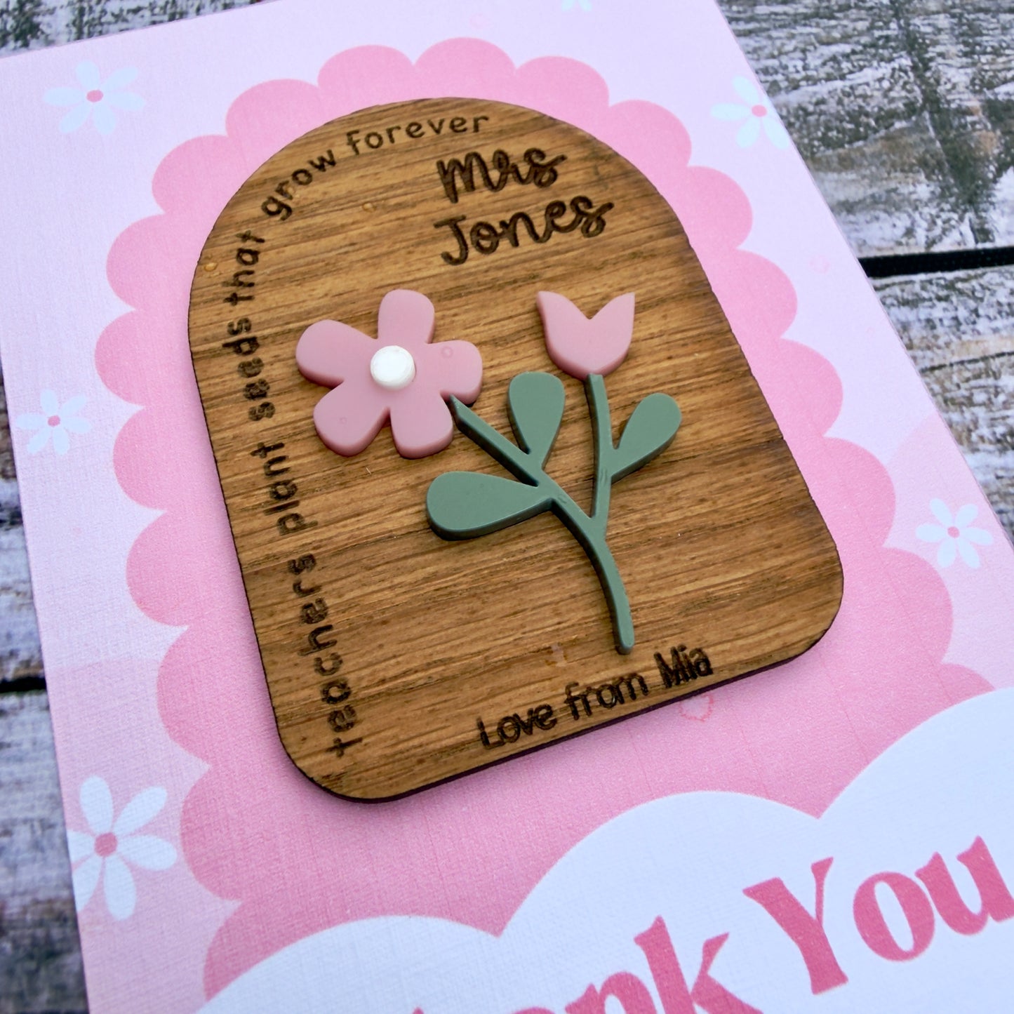 Flower Teacher Magnet
