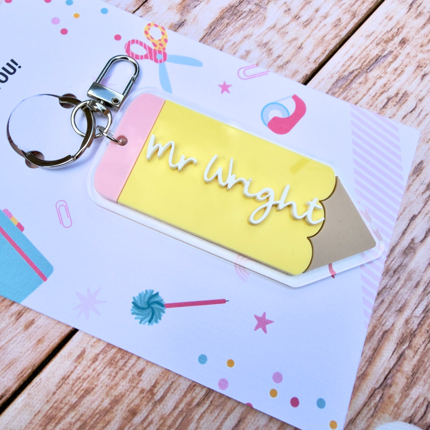 Teacher Pencil keyring