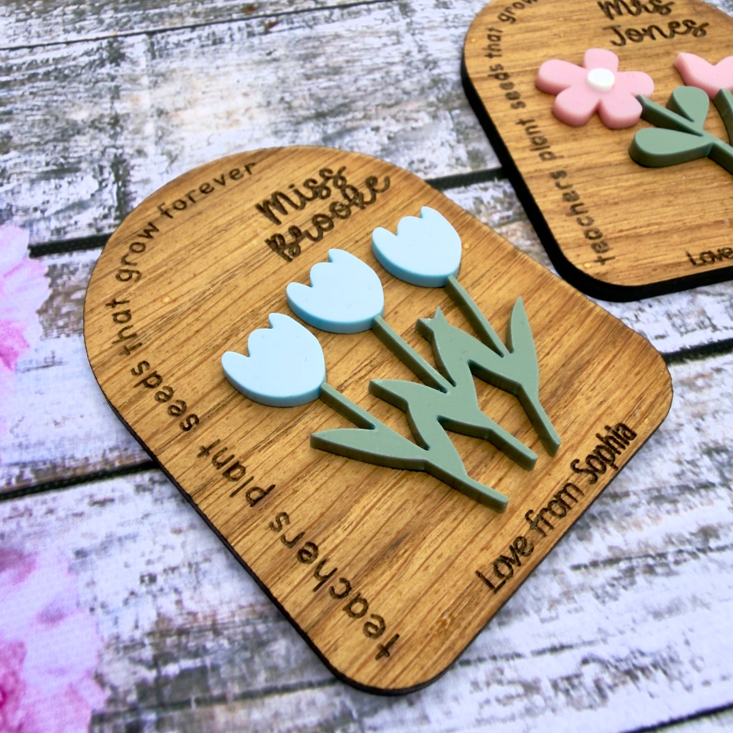 Flower Teacher Magnet