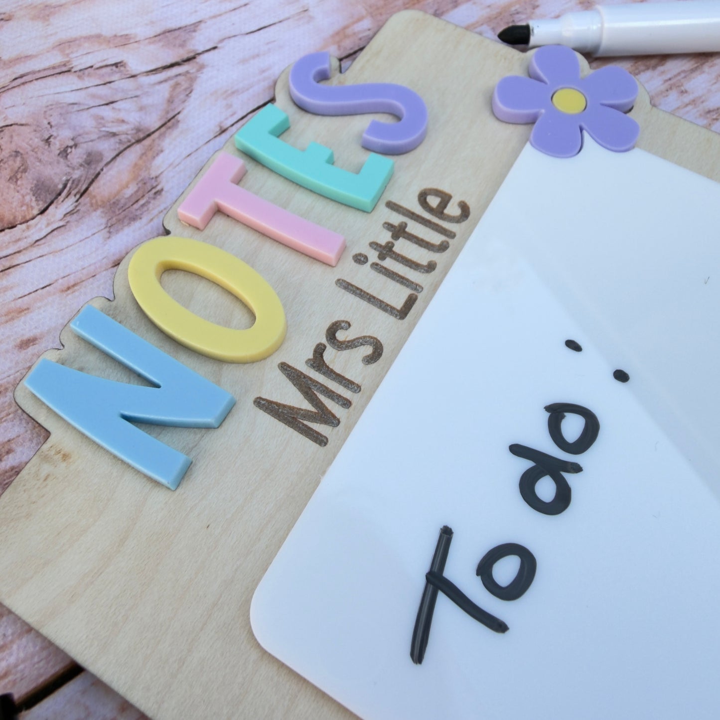 Personalised Teacher Wipe-Clean Notes Board