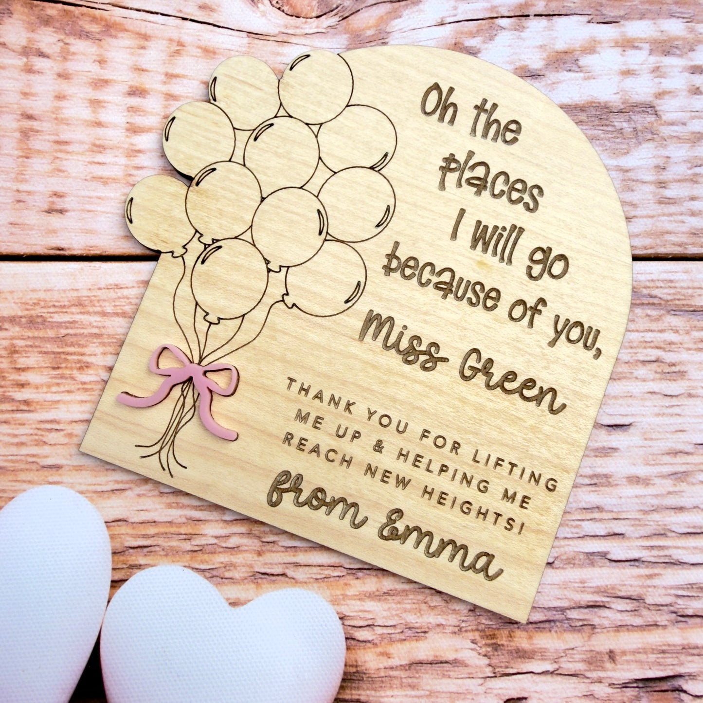 Personalised Fingerprint balloon Teacher Magnet
