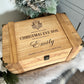 Engraved Christmas Eve Box, personalised festive wooden box