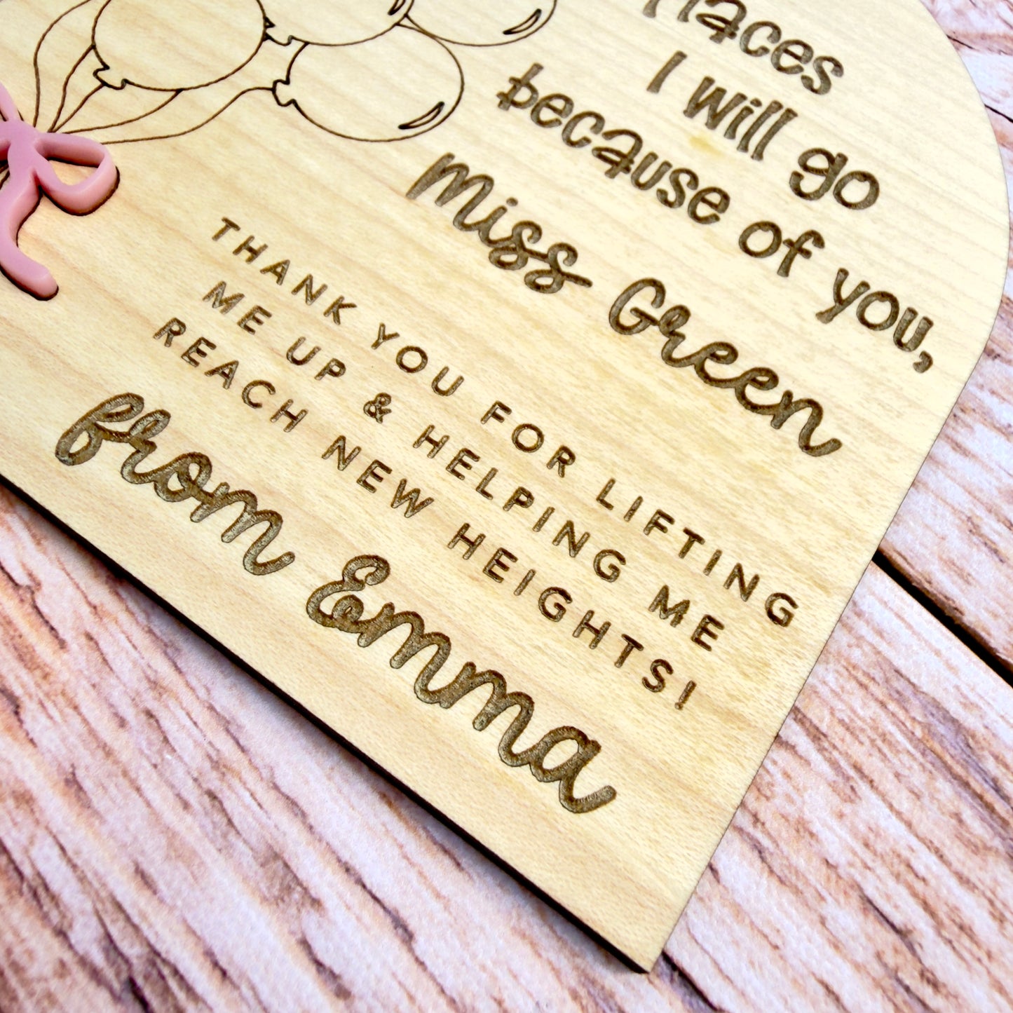Personalised Fingerprint balloon Teacher Magnet