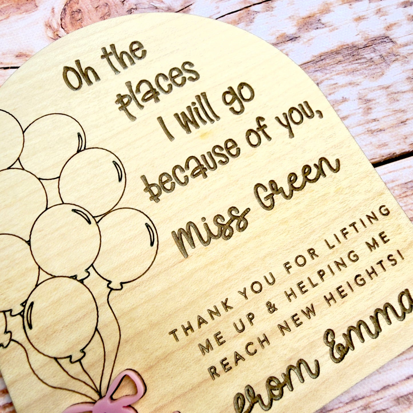 Personalised Fingerprint balloon Teacher Magnet
