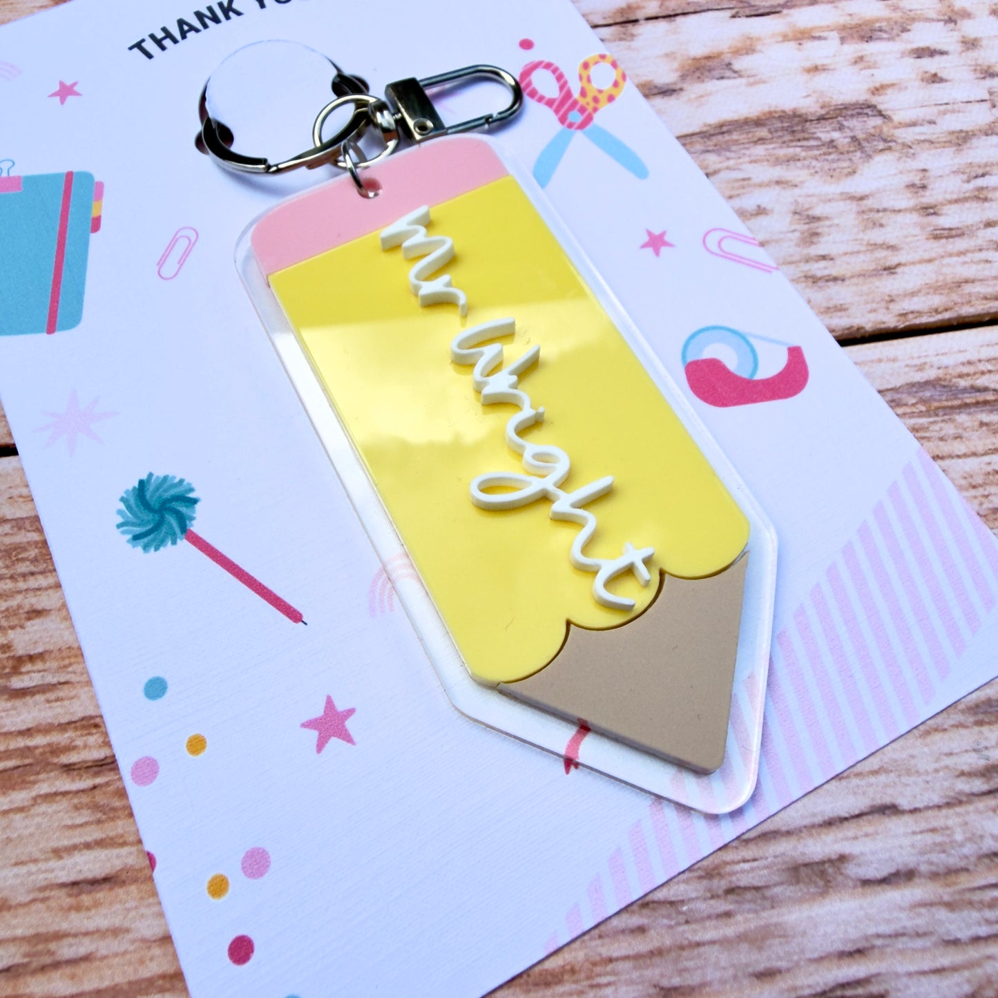 Teacher Pencil keyring