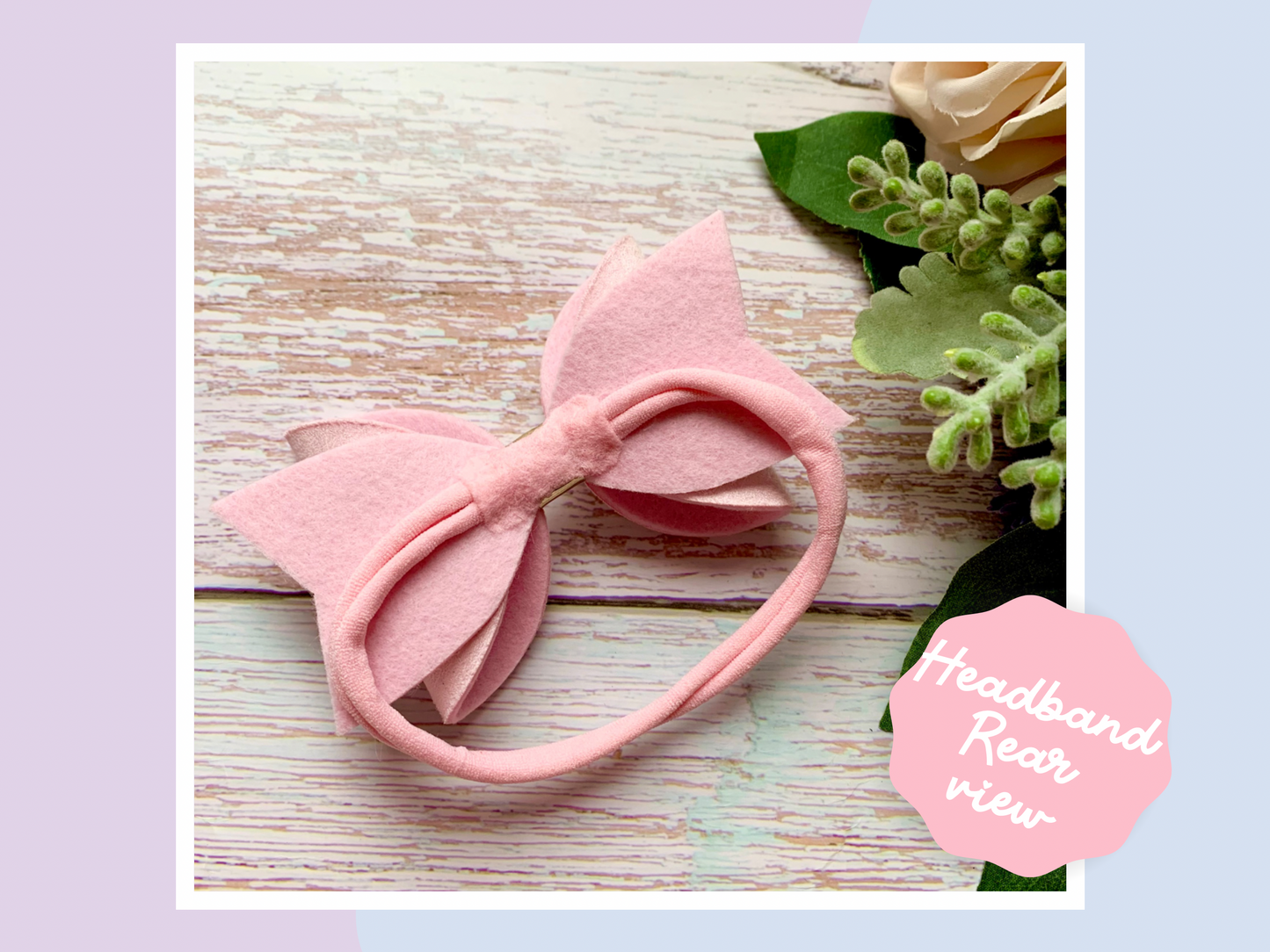 Personalised Baby Pink Satin Bow, Gold Glitter Name Bow