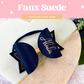 Faux Suede Personalised Hair Bow, School Bows