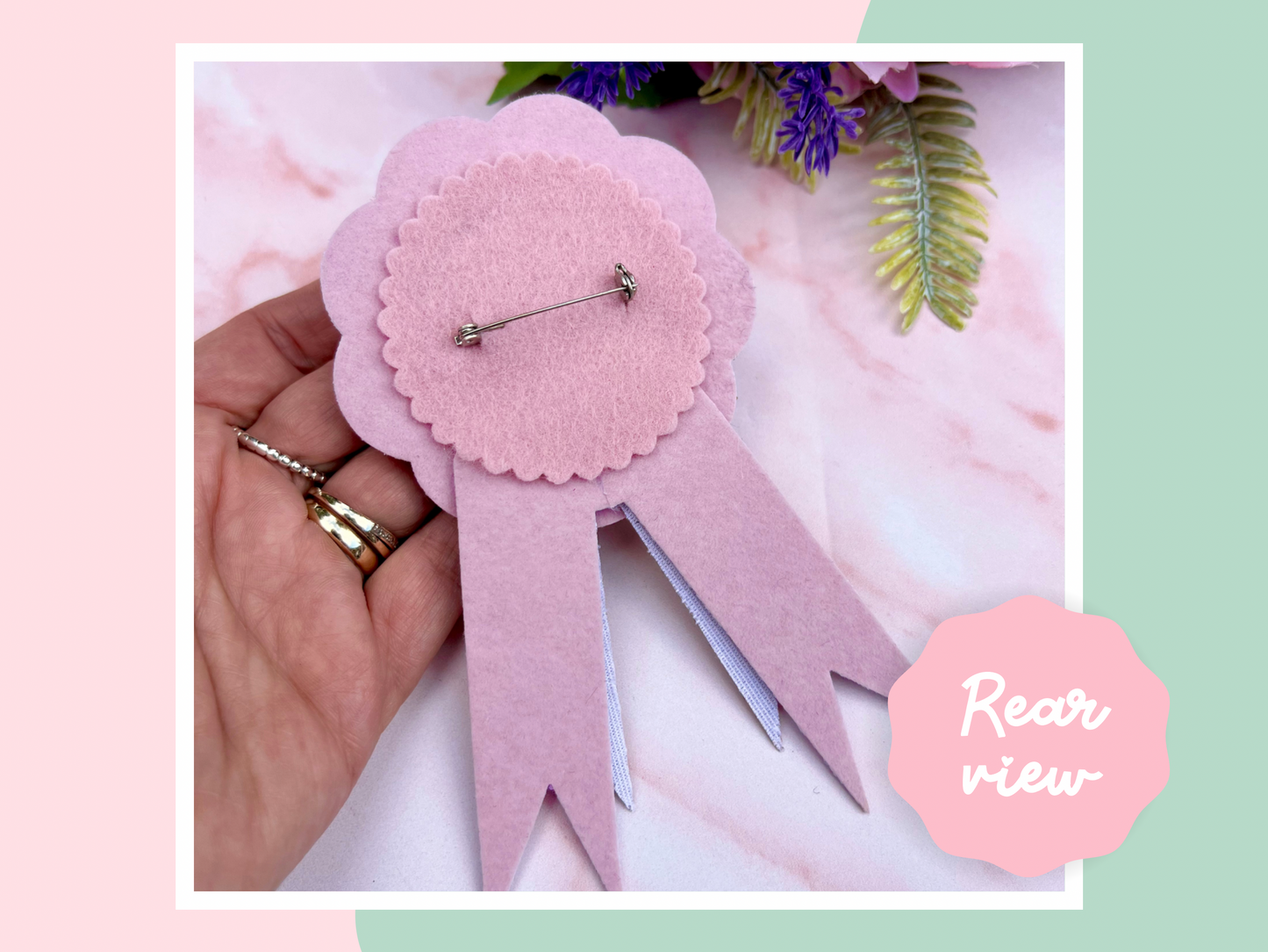 Birthday Badge with age, personalised Birthday Rosette