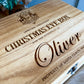 Engraved Christmas Eve Box, personalised festive wooden box