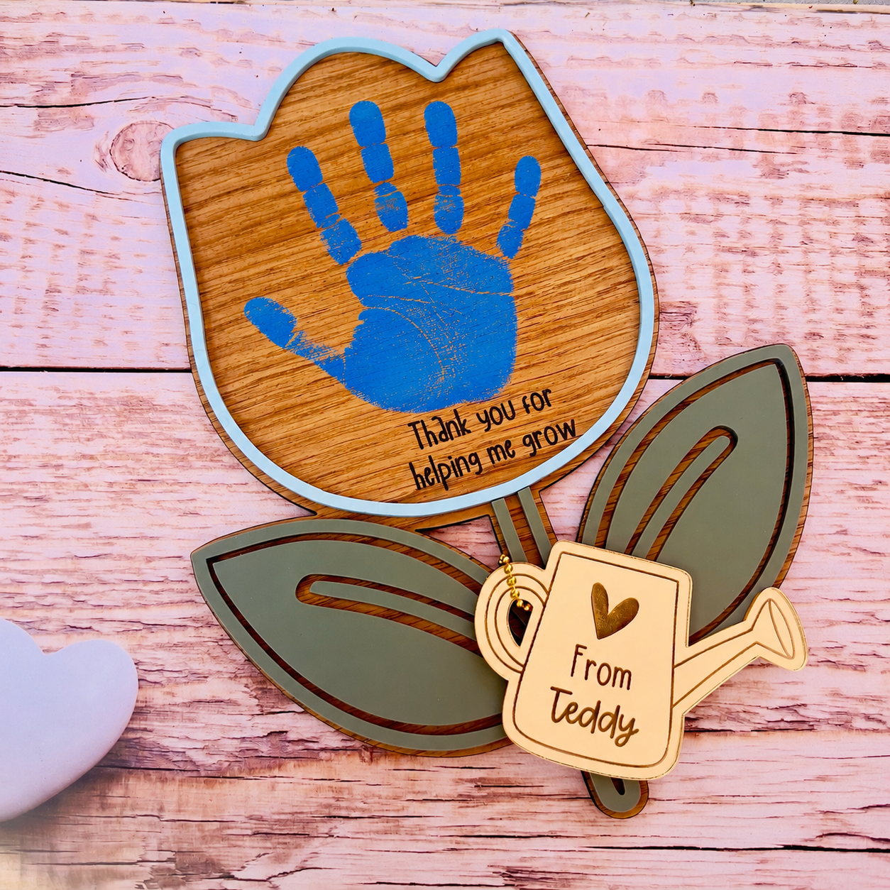 Personalised Handprint Flower Teacher Gift