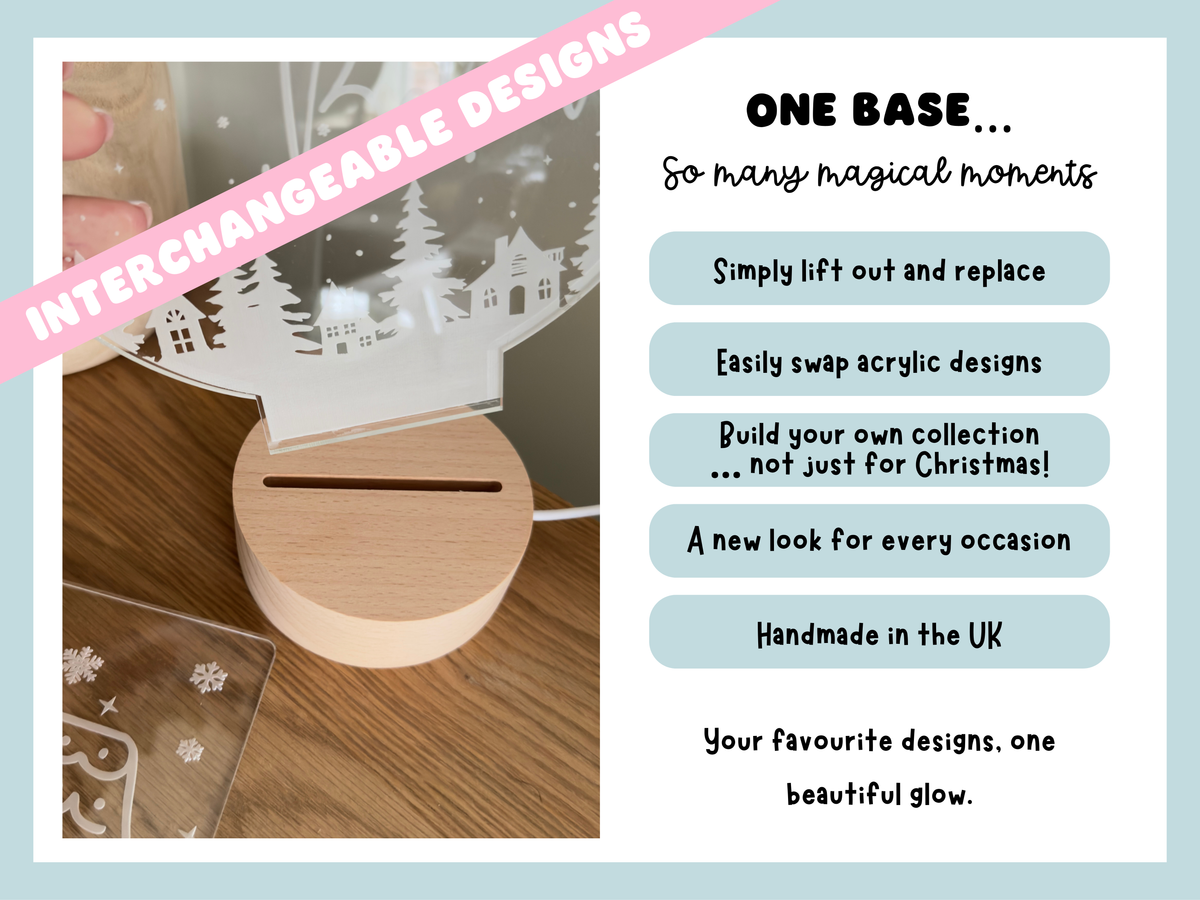 Christmas Glow – Personalised Family Believe LED Lamp