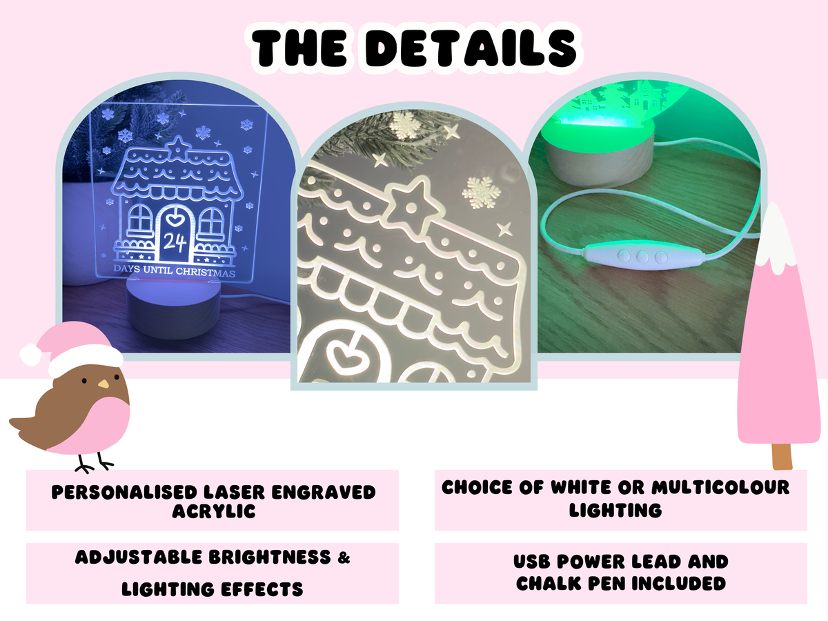 Christmas Glow – Gingerbread Christmas Countdown LED Lamp