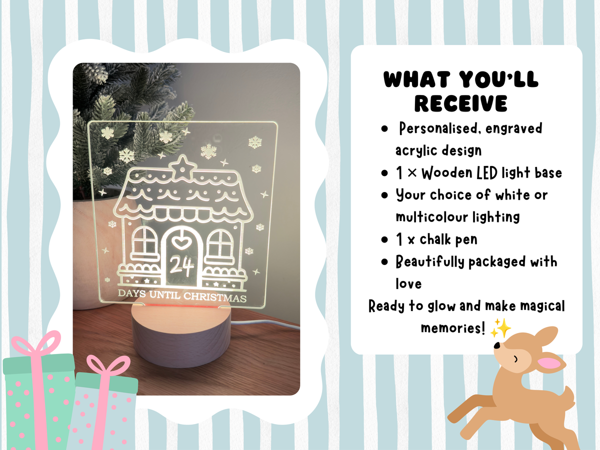 Christmas Glow – Gingerbread Christmas Countdown LED Lamp