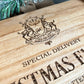 Engraved Christmas Eve Box, personalised festive wooden box