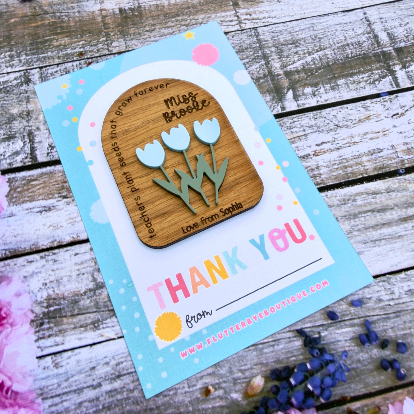 Flower Teacher Magnet