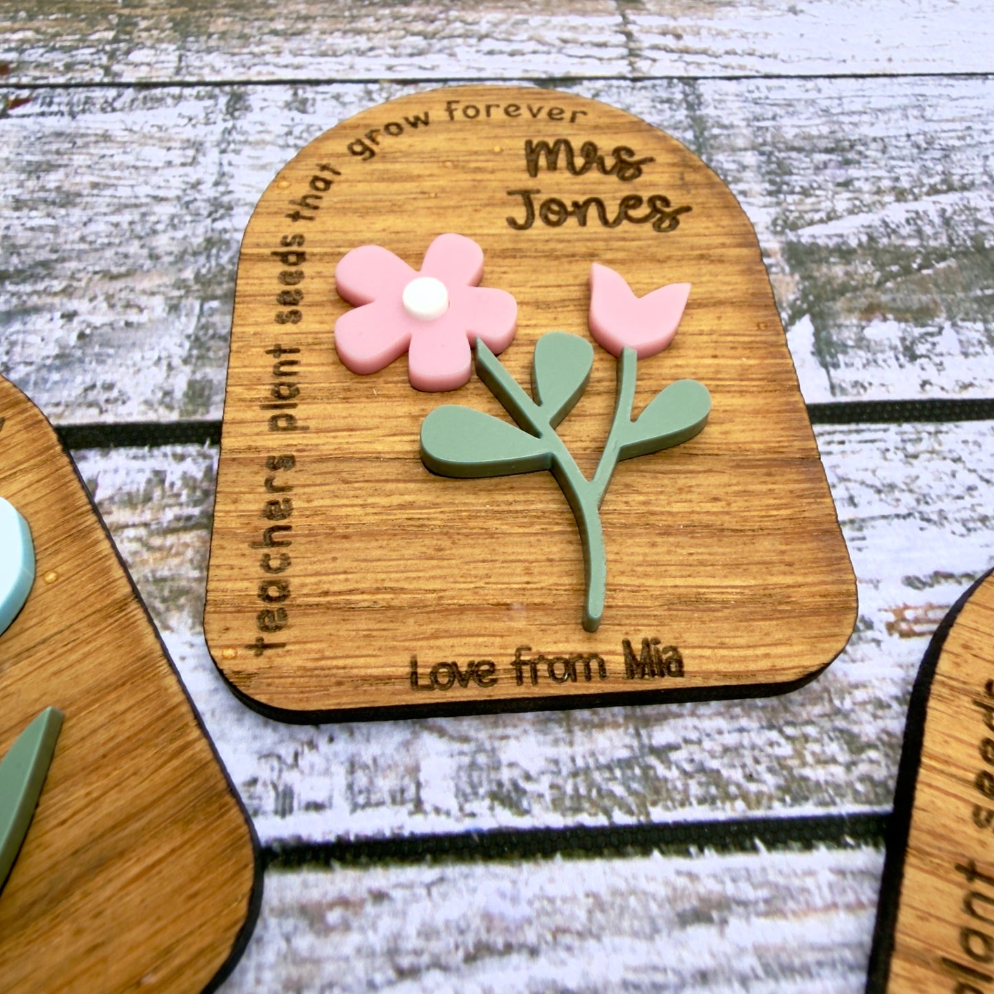 Flower Teacher Magnet