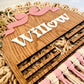 Personalised Wooden Coquette Macramé Hair Bow Holder