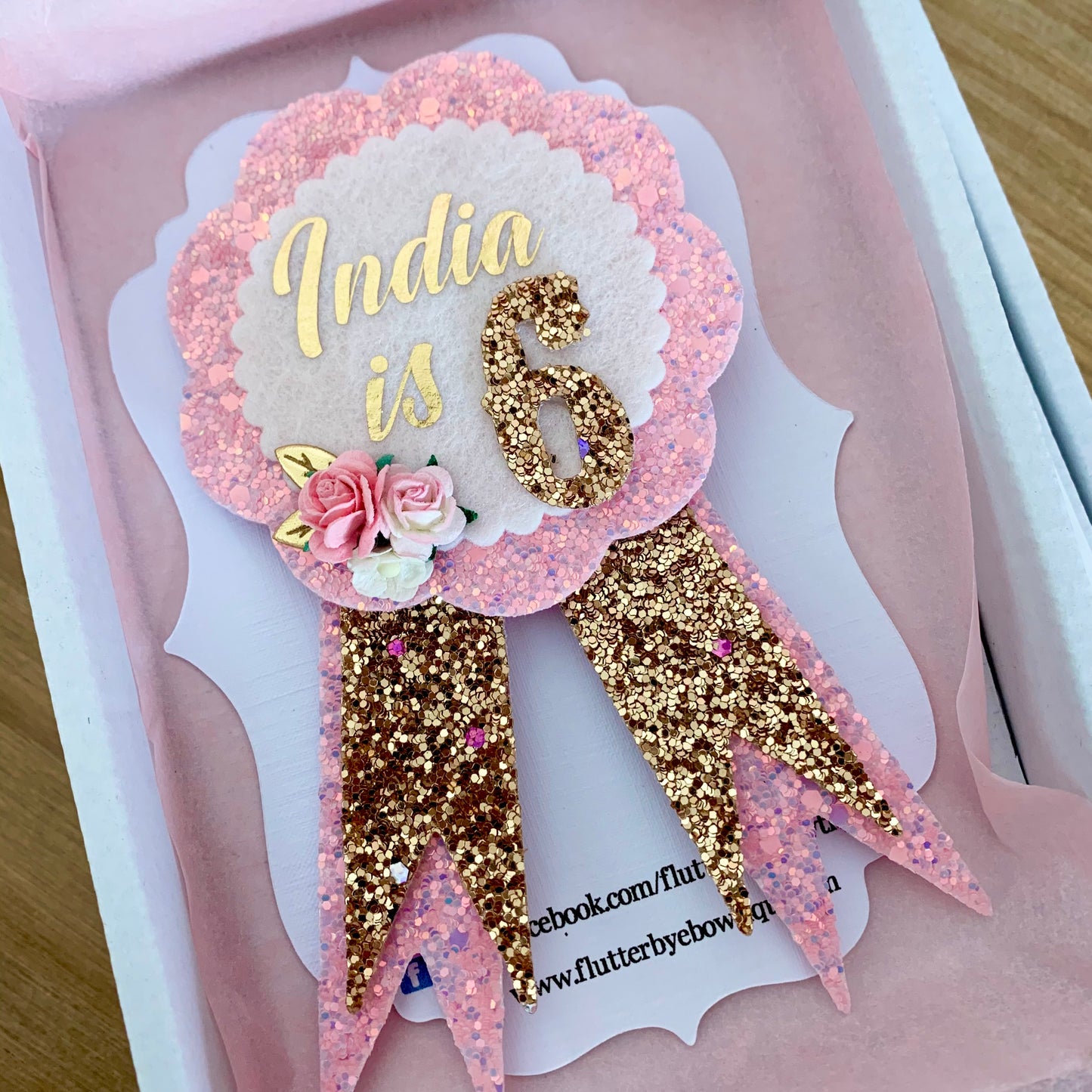 Birthday Badge with age, personalised Birthday Rosette