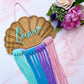 Personalised Wooden Shell Macramé Hair Bow Holder