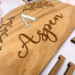Personalised Wooden Pastels Macramé Hair Bow Holder