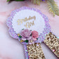 Birthday Badge with age, personalised Birthday Rosette