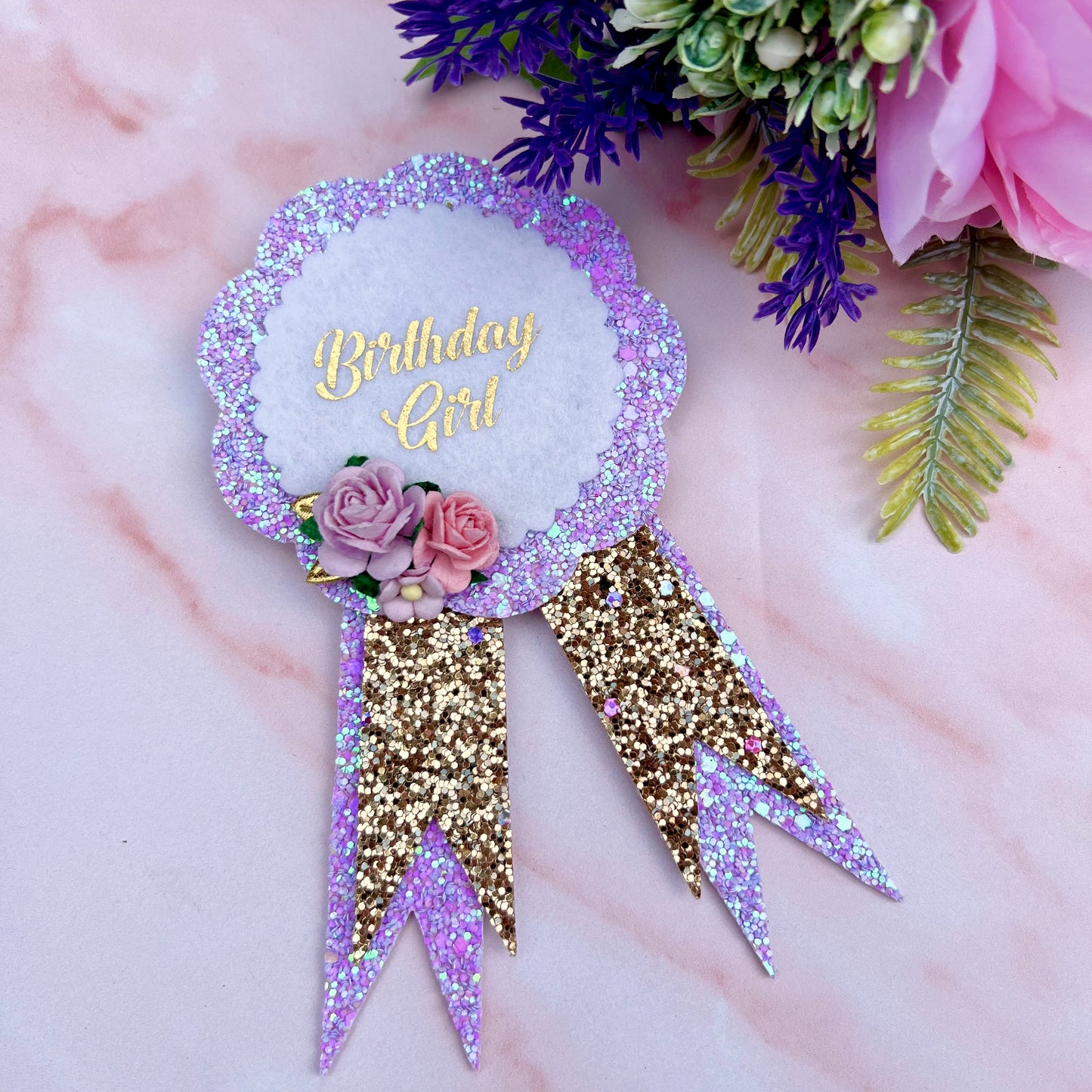 Birthday Crown and Badge, Cake Smash Props