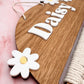 Personalised Wooden Daisy Macramé Hair Bow Holder