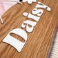 Personalised Wooden Daisy Macramé Hair Bow Holder