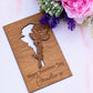 Valentines wooden engraved gift card