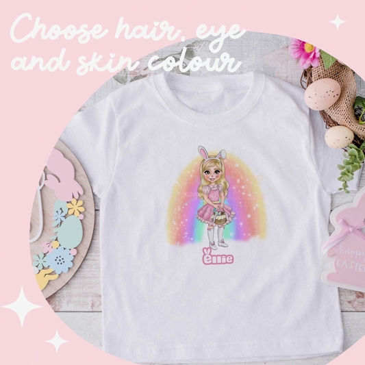 Easter Bunny Dolly Rainbow T-Shirt