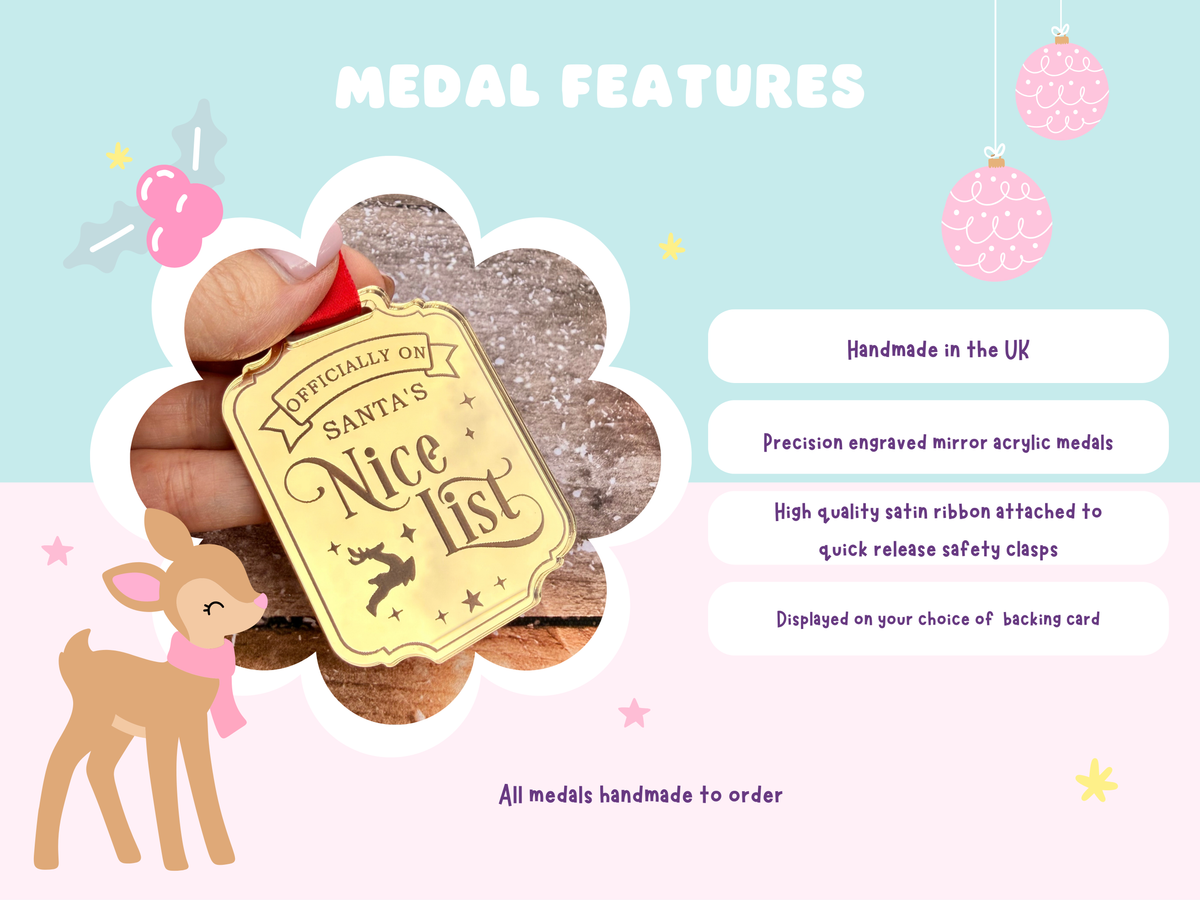 Gold Nice List Medal | Santa’s Nice List | Christmas Keepsake