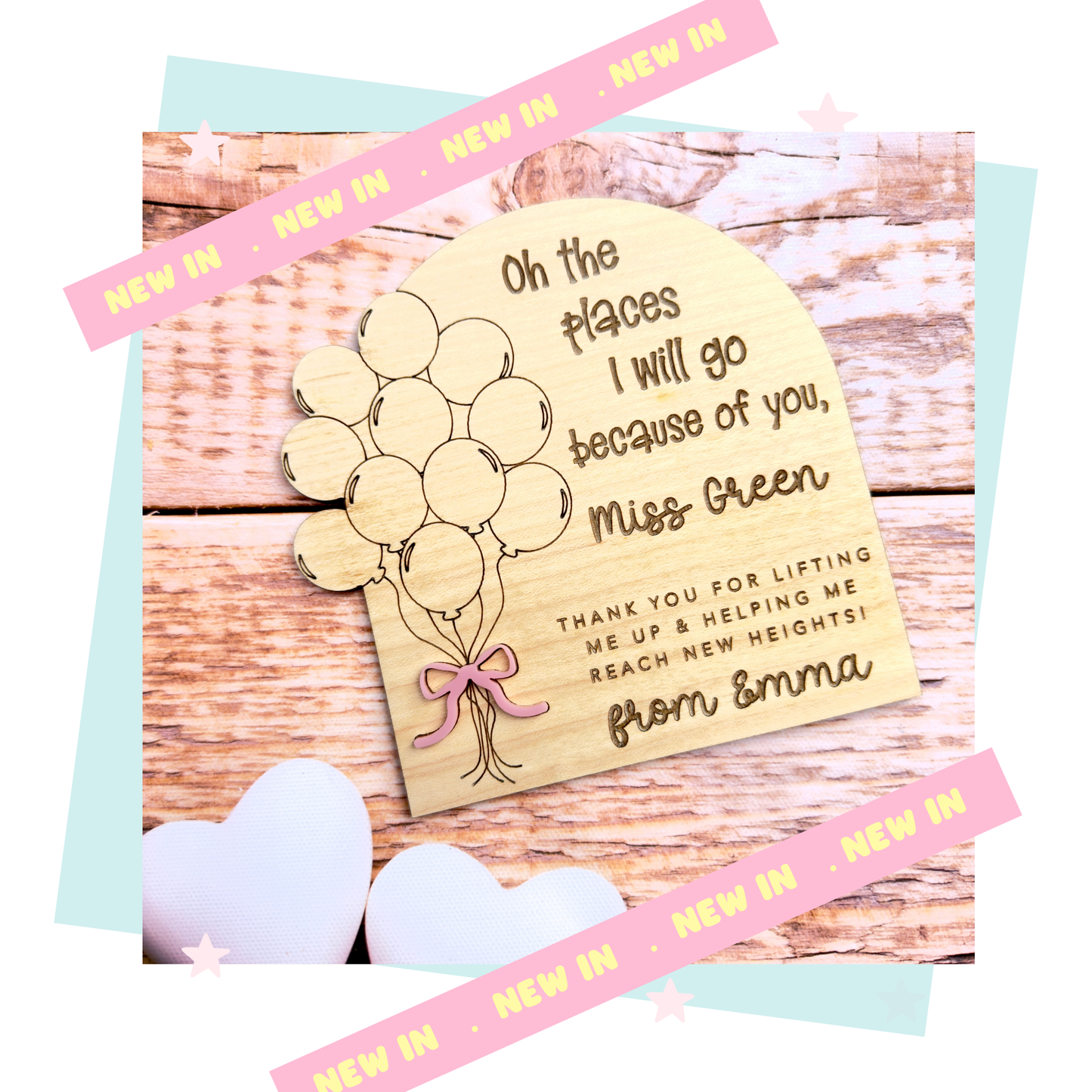 Personalised Fingerprint balloon Teacher Magnet