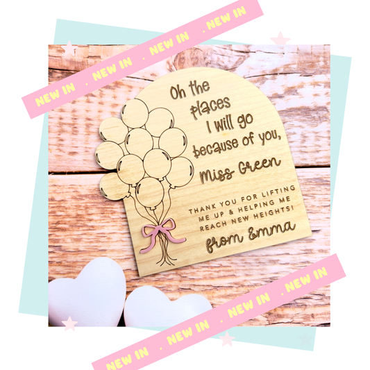 Personalised Fingerprint balloon Teacher Magnet