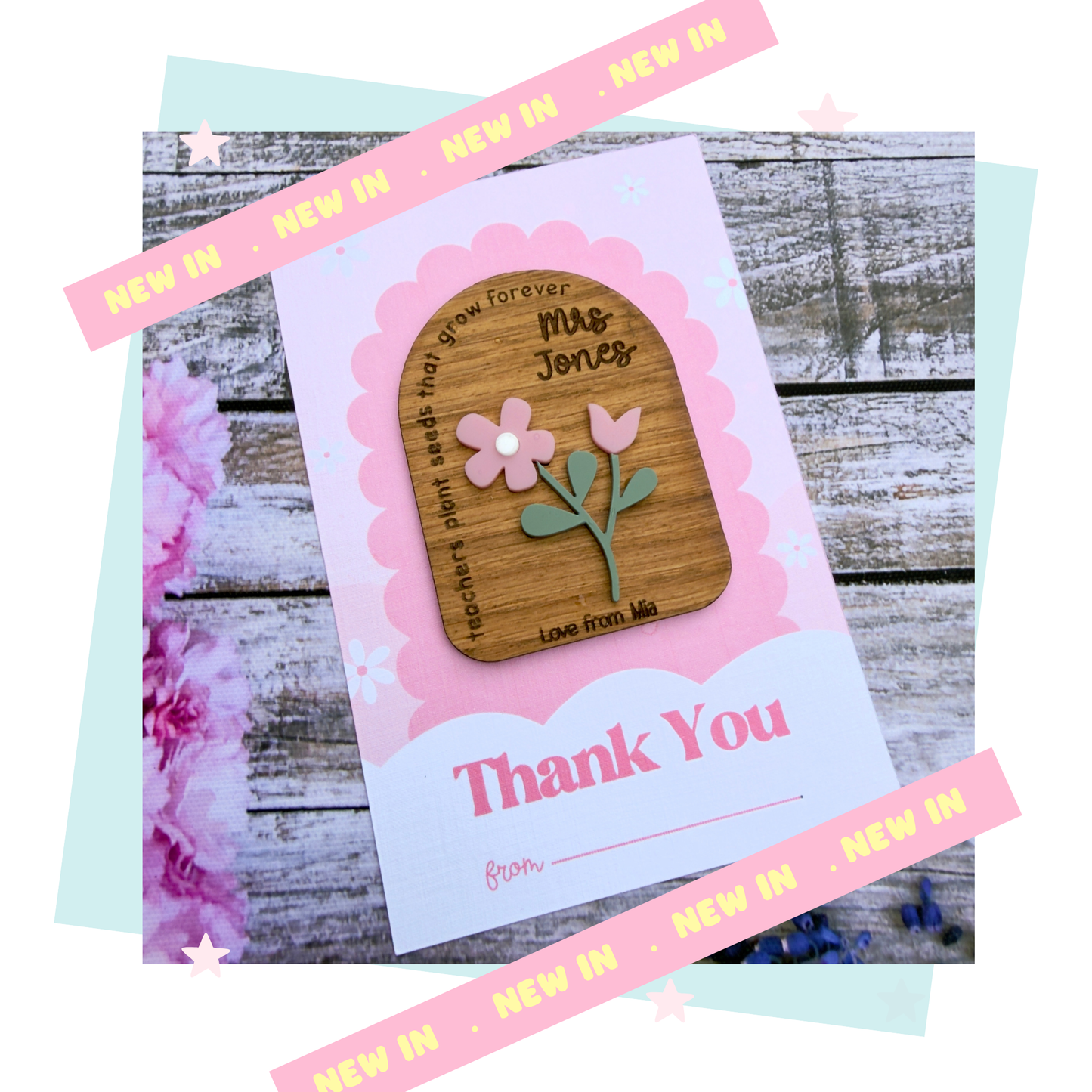 Flower Teacher Magnet