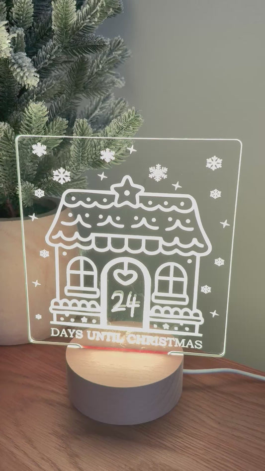 Christmas Glow – Gingerbread Christmas Countdown LED Lamp